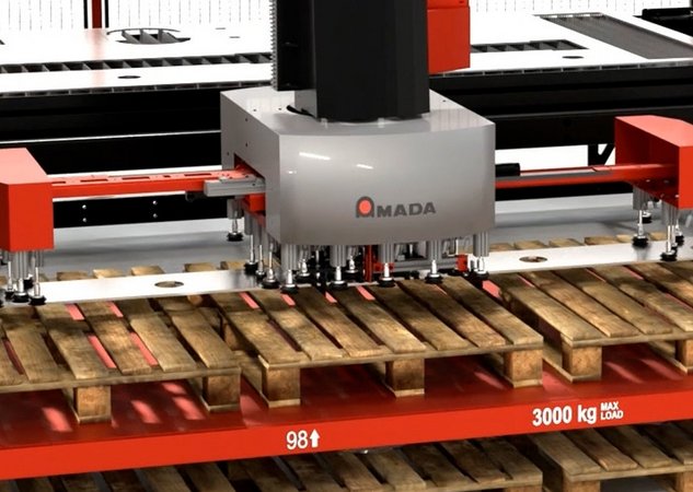 Neue Teileentnahmeeinheit des TK II 3015 EU für optimales Handling komplexer Bauteile